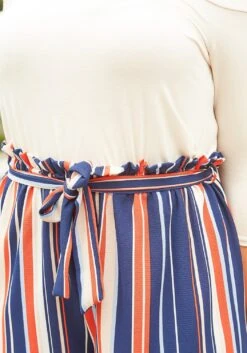 Asoph Plus Size Off Shoulder Stripe Romper -Mini Dress Store 2004698 118 4