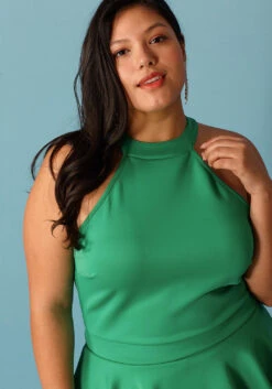 Plus Size Halter Neck Party Dress -Mini Dress Store 2004814 103 4