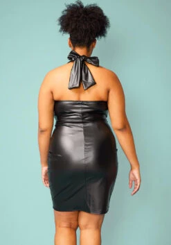 Plus Size Halter Tie Neck Mini Dress -Mini Dress Store 2005085 001 4