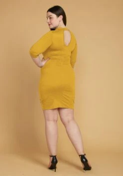 Plus Size Choker Neck Strappy Bodycon Dress -Mini Dress Store 2005522 159 3