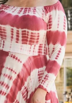 Asoph Plus Size Off Shoulder Hi-Lo Tie Dye Dress -Mini Dress Store 2007463 111 4
