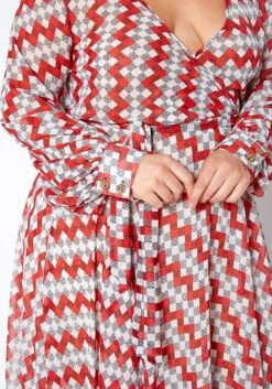 Asoph Plus Size Multi Print Wrap Maxi Dress -Mini Dress Store 2009051 002 4