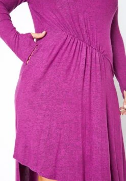 Plus Size Asymmetric Long Sleeve Midi Dress -Mini Dress Store 2011582 187 3