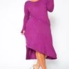Plus Size Asymmetric Long Sleeve Midi Dress -Mini Dress Store 2011582 187 4