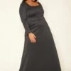 Plus Size Classic Square Neck Long Sleeve Maxi Dress 1 Plus Size Classic Square Neck Long Sleeve Maxi Dress -Mini Dress Store 2014193 001 2