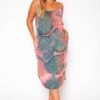 Asoph Plus Size Tie Dye Cami Midi Dress