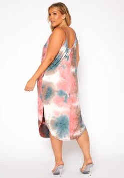 Asoph Plus Size Tie Dye Cami Midi Dress 10 Asoph Plus Size Tie Dye Cami Midi Dress -Mini Dress Store 2015975 158 3