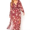 Asoph Plus Size Floral Print Chiffon Maxi Dress -Mini Dress Store 2016233 111 2