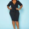 Plus Size V Neck Wrap Bodycon Mini Dress -Mini Dress Store 2017244 005 1