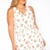 Asoph Plus Size Floral Print Sleeveless Romper -Mini Dress Store 2017663 952 1