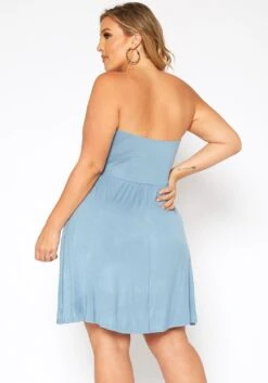 Asoph Plus Size Basic Tube Fit & Flare Mini Dress -Mini Dress Store 2017801 003 2