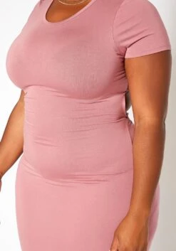 Asoph Plus Size Open Back Bodycon Midi Dress -Mini Dress Store 2018106 186 4