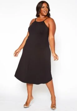 Asoph Plus Size Basic Cami Midi Dress