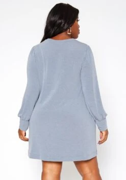 Asoph Plus Size Button Hem Flare Mini Dress 10 Asoph Plus Size Button Hem Flare Mini Dress -Mini Dress Store 2018424 285 3