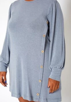 Asoph Plus Size Button Hem Flare Mini Dress 11 Asoph Plus Size Button Hem Flare Mini Dress -Mini Dress Store 2018424 285 4