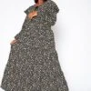 Asoph Plus Size Spotted Print Flare Maxi Dress -Mini Dress Store 2018433 001 1