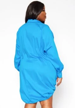 Asoph Plus Size Oversized Button Up Collar Mini Dress -Mini Dress Store 2018565 127 3