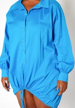 Asoph Plus Size Oversized Button Up Collar Mini Dress -Mini Dress Store 2018565 127 4