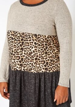 Plus Size Color Block Flare Mini Dress -Mini Dress Store 2018634 128 4