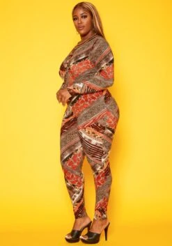 Plus Size Animal Print Bodycon Jumpsuit -Mini Dress Store 2018778 106 1