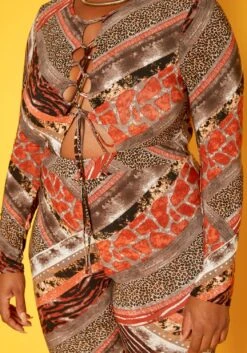 Plus Size Animal Print Bodycon Jumpsuit -Mini Dress Store 2018778 106 3