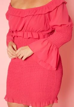 Plus Size Smocked Off Shoulder Mini Dress 11 Plus Size Smocked Off Shoulder Mini Dress -Mini Dress Store 2020099 001 3