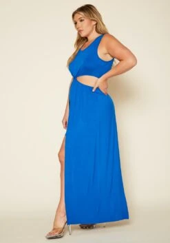 Plus Size Twist Hem Overlay Flare Dress -Mini Dress Store 2020193 002 2