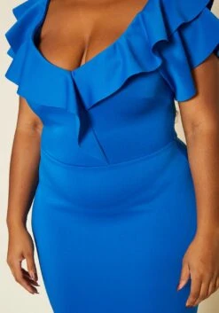 Plus Size High-Low Ruffled Bodycon Midi Dress -Mini Dress Store 2020208 001 5