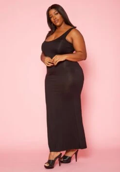 Plus Size Basic Bodycon Tank Maxi Dress -Mini Dress Store 2020218 001 3