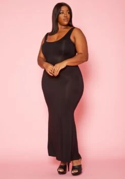Plus Size Basic Bodycon Tank Maxi Dress -Mini Dress Store 2020218 001 6