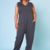 Plus Size V-Neck Harem Jumpsuit -Mini Dress Store 2020320 005 0