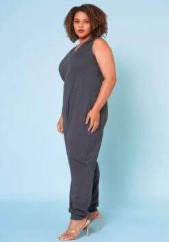 Plus Size V-Neck Harem Jumpsuit -Mini Dress Store 2020320 005 2