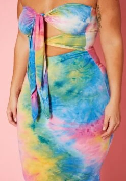 Plus Size Strapless Tie Dye Midi Dress -Mini Dress Store 2020345 001 5