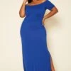 Plus Size Off Shoulder Seamless Maxi Dress -Mini Dress Store 2020421 004 2