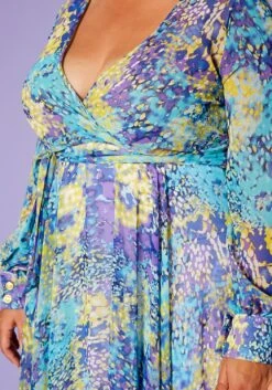 Plus Size Abstract Dots Print Chiffon Maxi Dress -Mini Dress Store 2020428 001 5