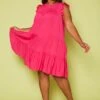 Plus Size Tiered Ruffle Dress
