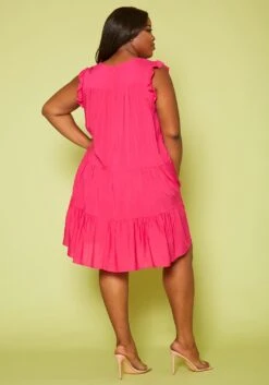 Plus Size Tiered Ruffle Dress -Mini Dress Store 2020474 002 4