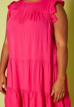 Plus Size Tiered Ruffle Dress -Mini Dress Store 2020474 002 5