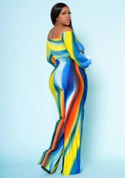 Plus Size Multicolor Wide Leg Jumpsuit -Mini Dress Store 2020507 001 4
