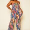 Plus Size Leopard Print Mix Jumpsuit -Mini Dress Store 2020644 001 1