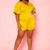 Plus Size Balloon Sleeve Romper -Mini Dress Store 2020645 002 1