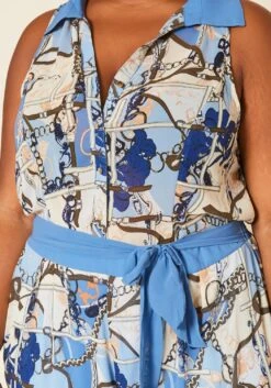 Plus Size Multi Print Collar Jumpsuit -Mini Dress Store 2020680 001 4