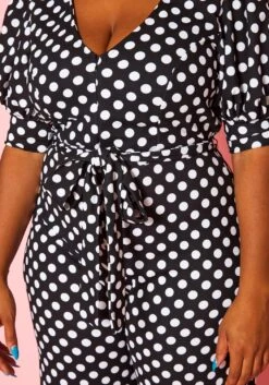 Plus Size Polka Dot Print Jumpsuit -Mini Dress Store 2020786 001 6