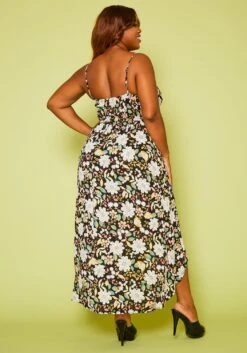 Plus Size Floral High-Low Tank Dress -Mini Dress Store 2020787 001 5