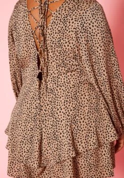 Plus Size Fit & Flare Cheetah Print Romper -Mini Dress Store 2020826 001 6