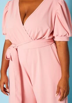 Plus Size Surplice Wide Leg Jumpsuit -Mini Dress Store 2020902 002 5