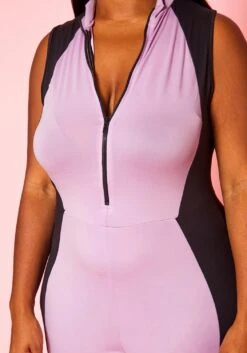 Plus Size Color Block Bodycon Jumpsuit -Mini Dress Store 2020942 001 5