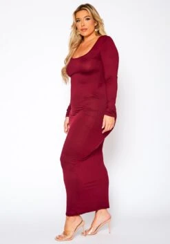 Plus Size Essential Long Sleeve Maxi Dress -Mini Dress Store 2021014 002 3