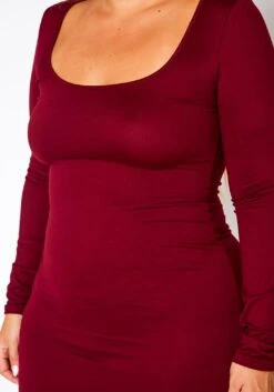 Plus Size Essential Long Sleeve Maxi Dress -Mini Dress Store 2021014 002 5