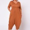 Plus Size Short Sleeve Harem Jumpsuit -Mini Dress Store 2021019 001 1